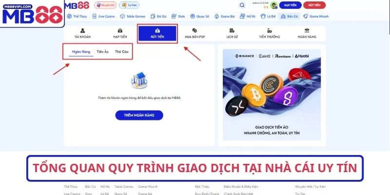 Tổng quan quy trình giao dịch tại nhà cái uy tín